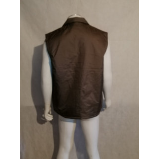 Reversible khaki jacket Vintage Mixed Sleeveless
