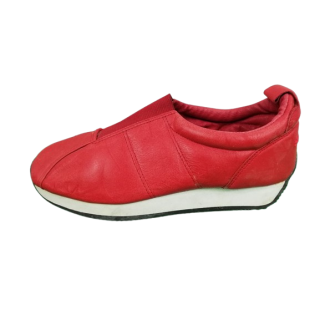 Rotes ledertennis Superga