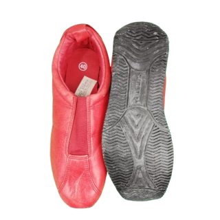 Rotes ledertennis Superga