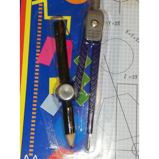 Conjunto de la escuela Compás 13 cm Púrpura + Lápiz Ref 86743