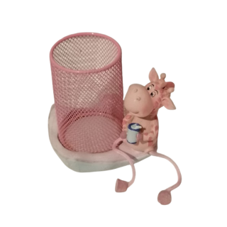 Caja de lápiz con vaca de vaca de vaca rosa. Referencia 90528