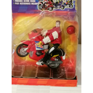 Red Moto 13 cm with biker Mod. 250Sx