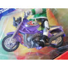 Moto Mauve 13 cm avec motard Mod. 250Sx