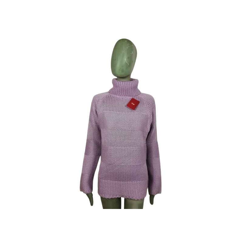 Vintage gerolde kraag trui beeldstijl piu-st-01