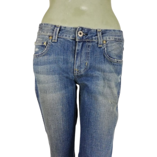 Vintage jeansbroek versloeg