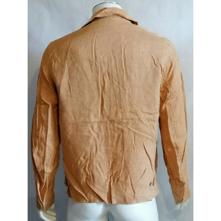 Veste homme vintage en lin Made in Italy beige – style minimaliste 90s