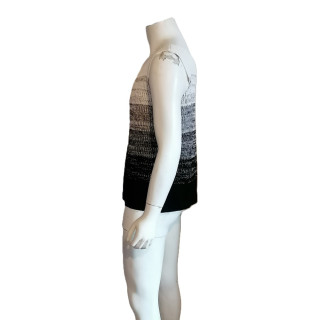 Algodão feito em Itália Gradient Top - amplo copo y2k
