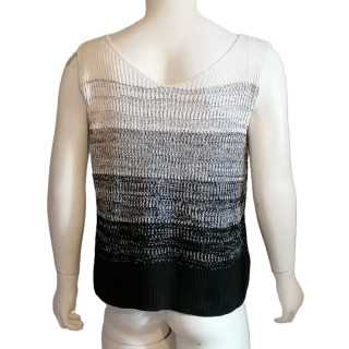 Algodão feito em Itália Gradient Top - amplo copo y2k