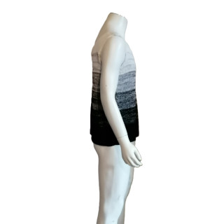Algodão feito em Itália Gradient Top - amplo copo y2k