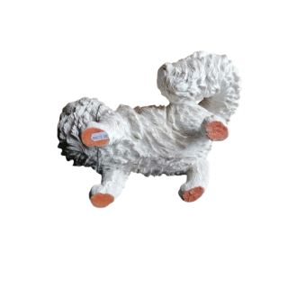 Gato branco vintage decorativo - coletor 80 / 90s - 42 cm - resina ou cerâmica