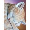 Roux Cat Soundormi - Realistische geschilderde hars - 90/2000's