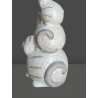 Trio de gato cerâmico - escultura empilhada suave e calmante