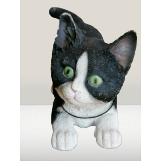 Charming Black and White Dog Figurine – Ideal for Collectors, Slightly Abyssed