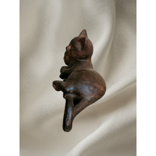 Chat escultura con su PELPEL DE CALIR DE RESINA O MADERA ...