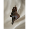 Sculpture Chat avec sa Pelotte de Ficelle en résine ou bois...
