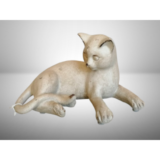 Estatuilla de gato decorativa de resina de cerámica