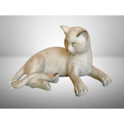 Statuette de gato decorativo de resina cerâmica
