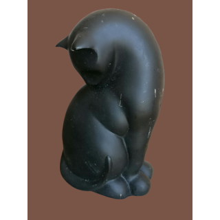 Keramische beeldhouwkunst of hars - peinzende kat, ongeveer 16x10 cm