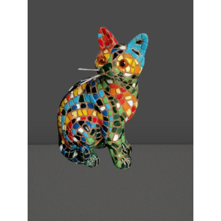 Barcino Cat in hars geïnspireerd door Trencadis Art