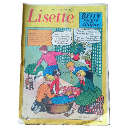 Lisette N ° 11 - Semanal del 16 de marzo de 1958
