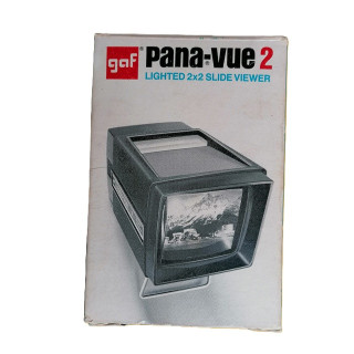 Viewer GAF PANA-View 2, 2 × 2 dia's, vintage VS met gebruikersrichtlijnen