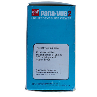 Viewer GAF Pana-View 2, Slides 2×2, Vintage USA with package leaflet