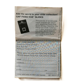 Viewer GAF PANA-View 2, 2 × 2 dia's, vintage VS met gebruikersrichtlijnen