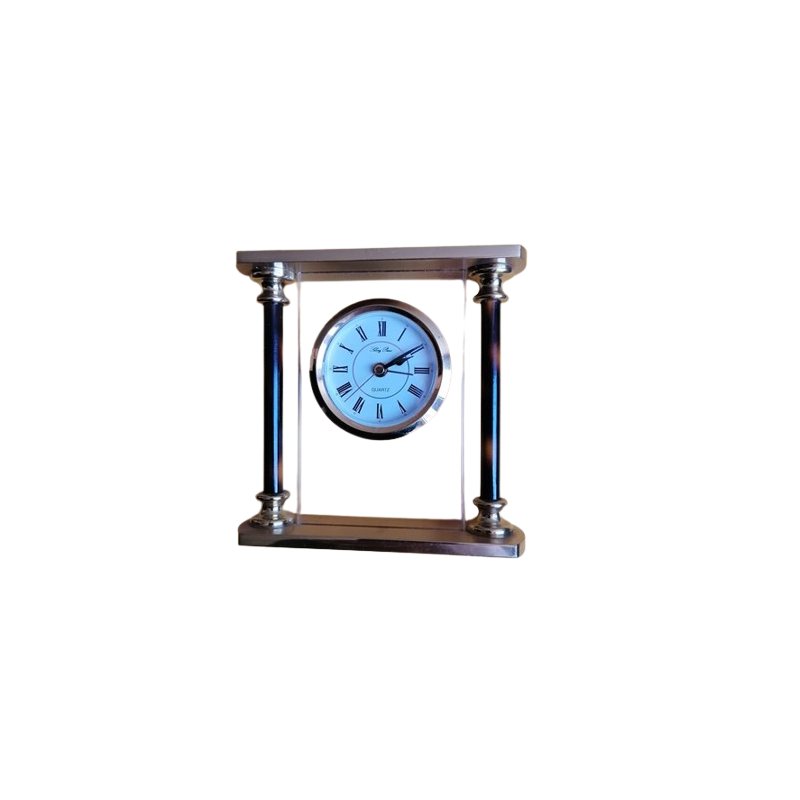 Reloj de oficina de la vendimia Silvoy Paris - Cuarzo de estilo de latón clásico