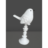 Vintage decoratieve vogelvloer - witte keramiek (80s / 90s)