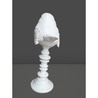 Vintage decoratieve vogelvloer - witte keramiek (80s / 90s)