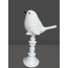 Vintage decorative bird on foot – white ceramic (1980/90s)