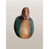 Pato decorativo de madeira maciça pintada à mão - (60/80)