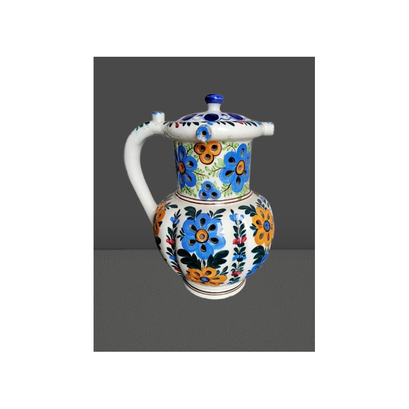 Pitcher Old Faience Floréal Decoración Pintado Mano - Single Craft Room