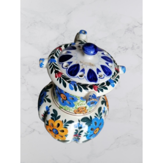 Jarro velho faiança Floréal decoração pintada mão - Única sala de artesanato