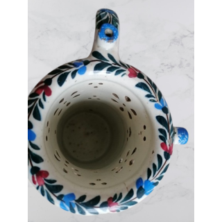 Pitcher Old Faience Floréal Decor Hand Mano dipinta - Camera singola artigianale