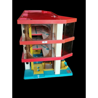 Garage Toy Vintage Esso Service - 70er Jahre - 3 Ebenen - Guter Zustand