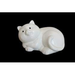 Figurine de bate-papo cerâmico branco - vintage 2000s (5,5 x 11 cm)