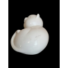 Wit keramisch chatbeeldje - Vintage 2000 (5,5 x 11 cm)