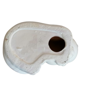 Wit keramisch chatbeeldje - Vintage 2000 (5,5 x 11 cm)