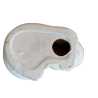 Wit keramisch chatbeeldje - Vintage 2000 (5,5 x 11 cm)