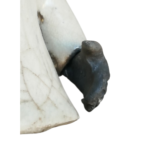 Sculpture porteur d’eau en terre cuite signée RC – pièce artisanale 32 cm