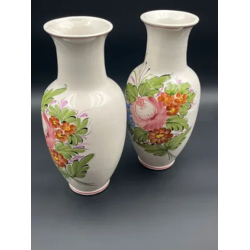2 Hauptfeuerkarten - handgemalte Blumendekor - 33 cm