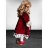 Muñeca de porcelana victoriana - Vestido de Burdeos 40 cm
