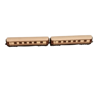 Set di 2 carri per pullman in miniatura vintage - 9 cm
