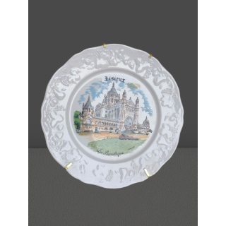 Placa decorativa em porcelana francesa PM - Basílica de Lisieux