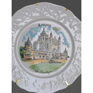 Placa decorativa en PM de porcelana francesa - Basílica de Lisieux