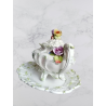 Italiaanse turen in Slip - Val del Brenta - Floral Decor in reliëf - Authentiek vintage aardewerk