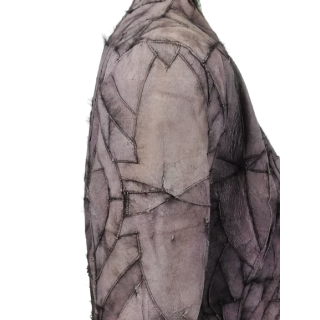 Hermosa chaqueta de abrigo de cuero de traje de lujo hermoso