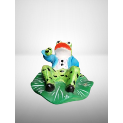 Monsieur Frog in Blue Veston - Leuke en kleurrijke decoratie