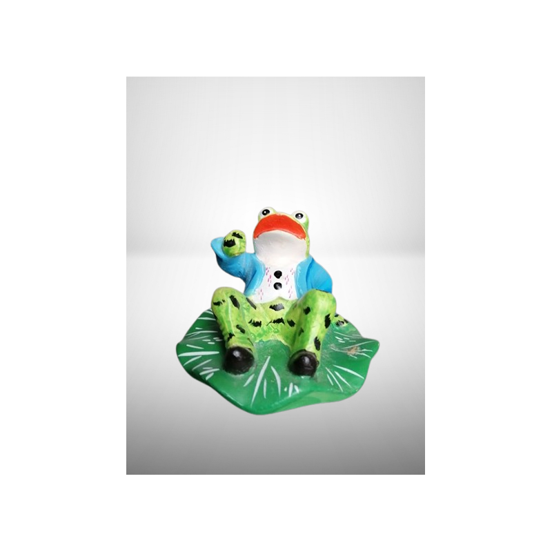Monsieur Grenouille in blue jacket – fun and colourful decoration